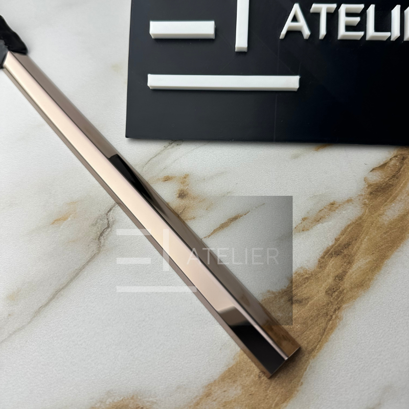 Profil L Teșit Inox Bronz (Rose-Gold) Lucios 30x30mm x 2700mm - EL Atelier