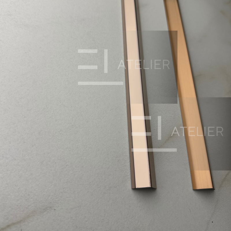 Profil L Teșit Inox Bronz (Rose-Gold) Mat 15x15mm x 2700mm - EL Atelier