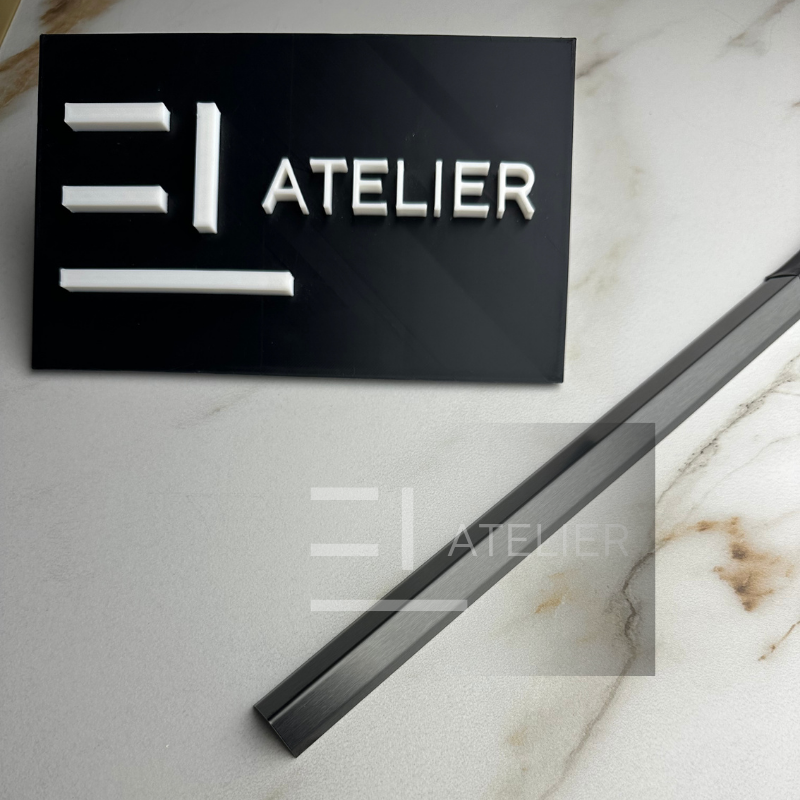 Profil L Teșit Inox Negru Mat 30x30mm x 2700mm - EL Atelier