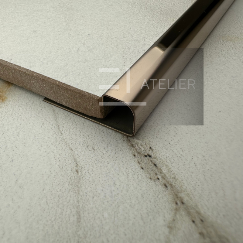 Profil Colt Exterior Rotund Inox Bronz (Rose-Gold) Lucios 10mm x 2700mm