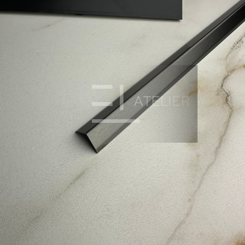 Profil L Teșit Inox Negru Mat 30x30mm x 2700mm - EL Atelier