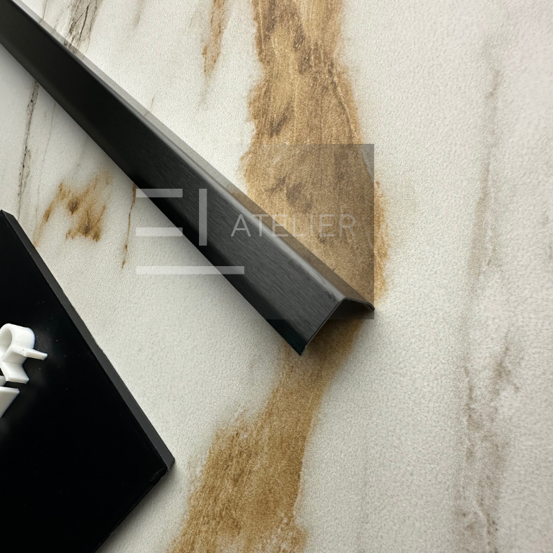 Profil L Teșit Inox Negru Mat 30x30mm x 2700mm - EL Atelier