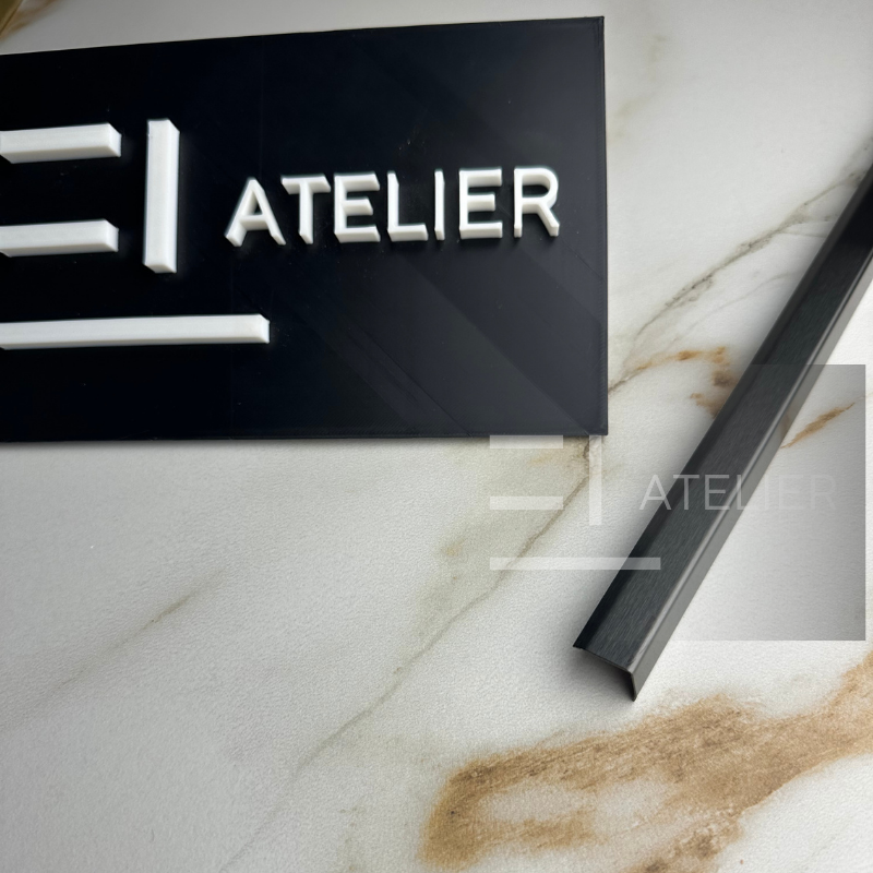 Profil L Teșit Inox Negru Mat 30x30mm x 2700mm - EL Atelier