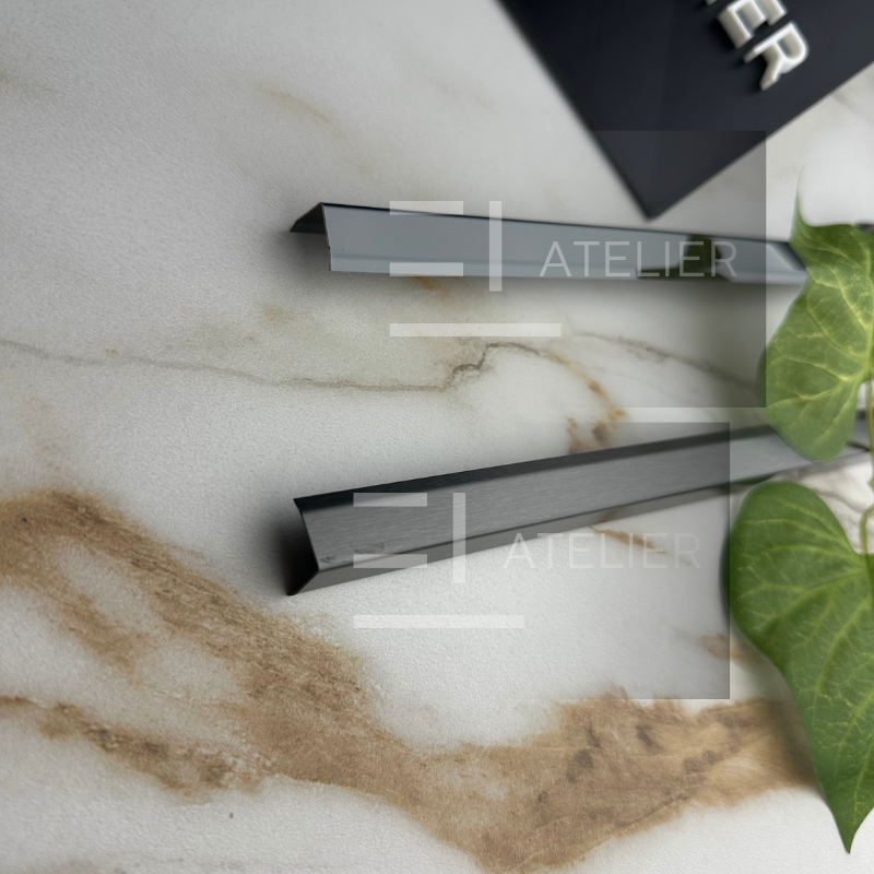 Profil L Teșit Inox Negru Lucios 30x30mm x 2700mm - EL Atelier