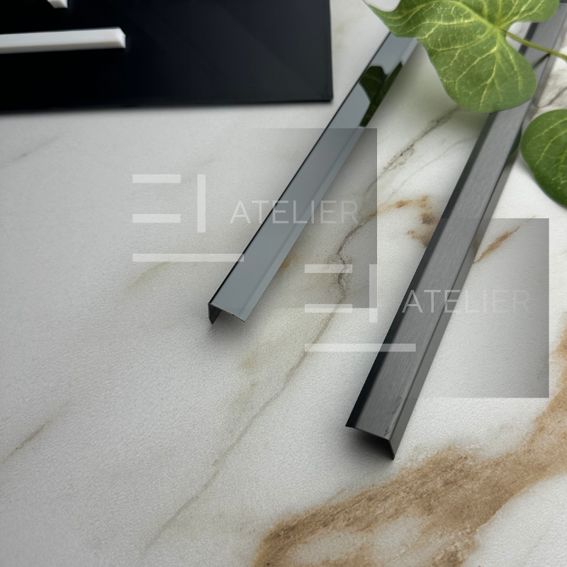 Profil L Teșit Inox Negru Lucios 30x30mm x 2700mm - EL Atelier