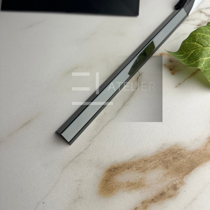 Profil L Teșit Inox Negru Lucios 30x30mm x 2700mm - EL Atelier