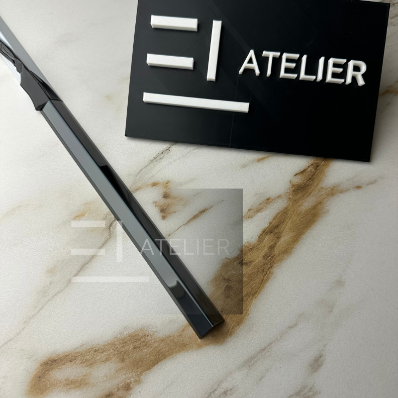Profil L Teșit Inox Negru Lucios 30x30mm x 2700mm - EL Atelier