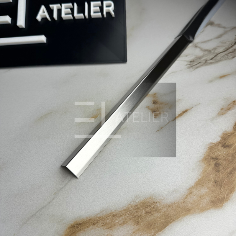 Profil L Teșit Inox Argintiu Mat 10x10mm x 2700mm - EL Atelier