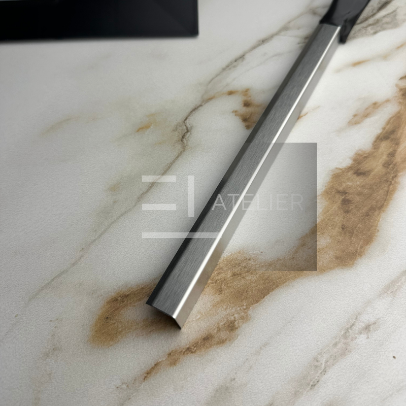 Profil L Teșit Inox Argintiu Mat 10x10mm x 2700mm - EL Atelier