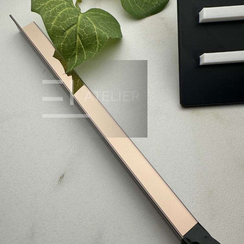 Profil L Interior Inox Bronz (Rose-Gold) Lucios 15x15mm x 2700mm - EL Atelier