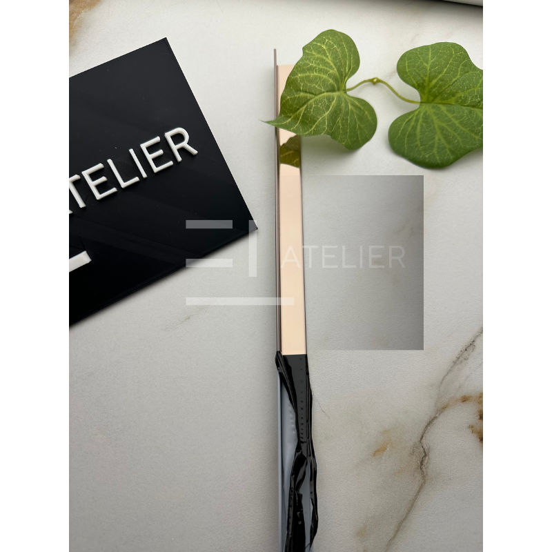 Profil L Interior Inox Bronz (Rose-Gold) Lucios 15x15mm x 2700mm - EL Atelier