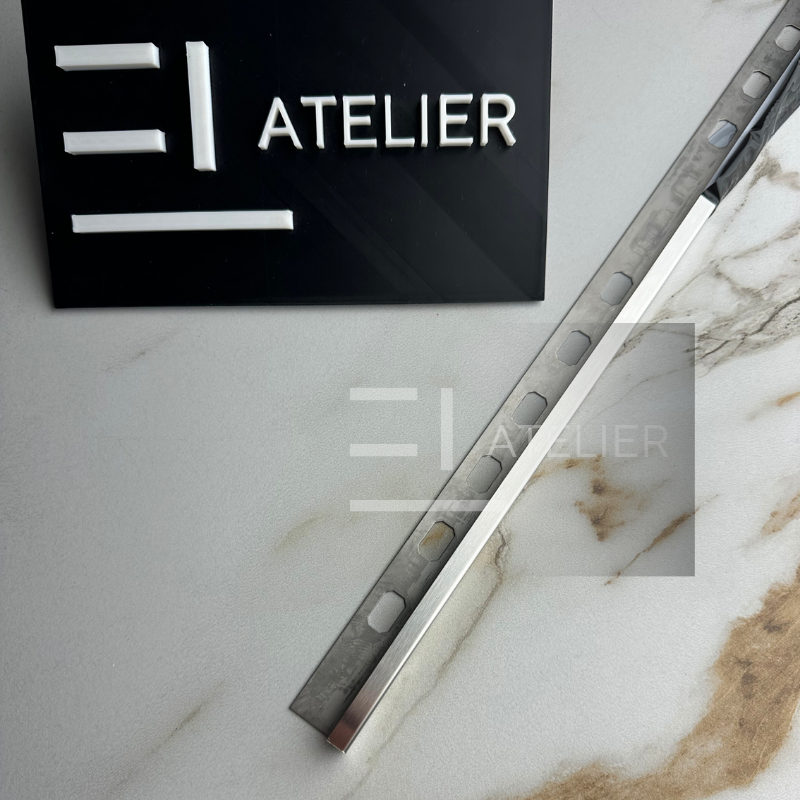 Profil Colt Exterior Inox Argintiu Mat 10mm x 2700mm - EL Atelier