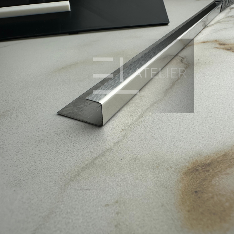 Profil Colt Exterior Inox Argintiu Mat 10mm x 2700mm - EL Atelier