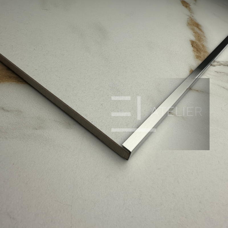 Profil Colt Exterior Inox Argintiu Mat 10mm x 2700mm - EL Atelier