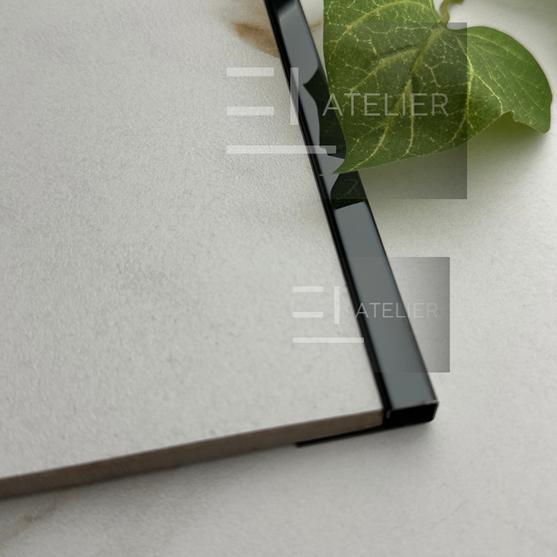 Profil Colt Exterior Semi-Patrat Inox Negru Lucios 10mm x 2700mm - EL Atelier