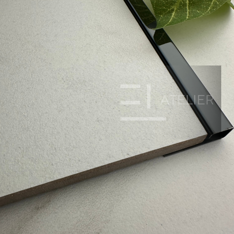 Profil Colt Exterior Semi-Patrat Inox Negru Lucios 10mm x 2700mm - EL Atelier