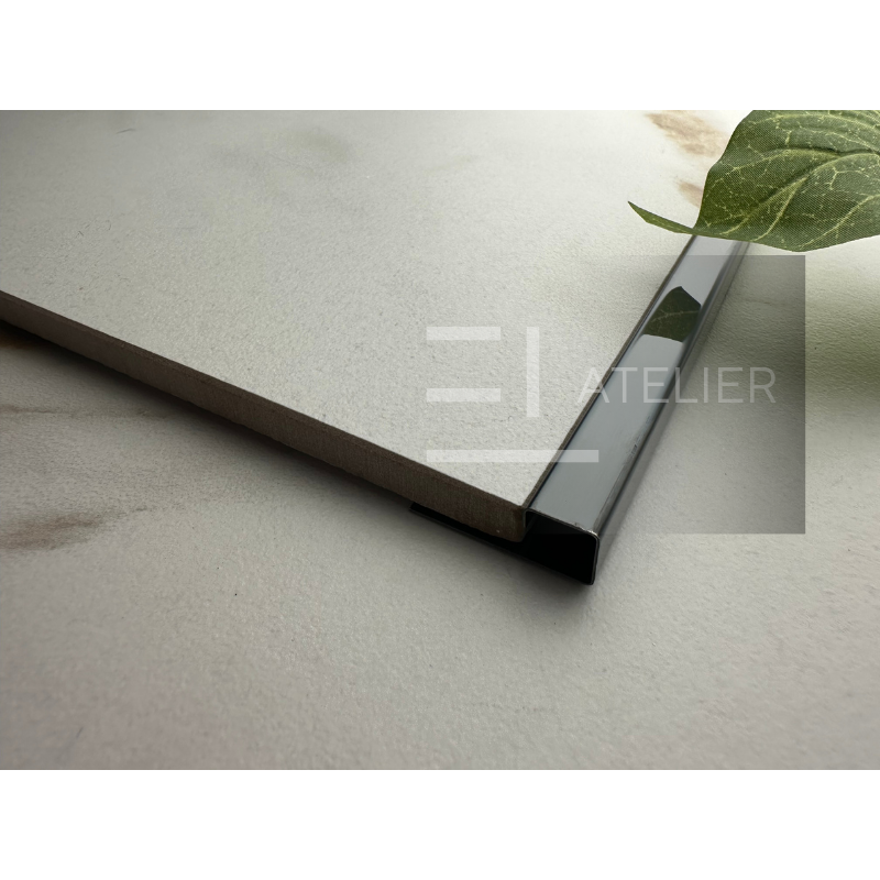 Profil Colt Exterior Semi-Patrat Inox Negru Lucios 10mm x 2700mm - EL Atelier