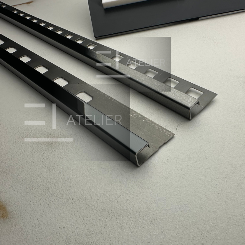 Profil Colt Exterior Semi-Patrat Inox Negru Mat 10mm x 2700mm - EL Atelier