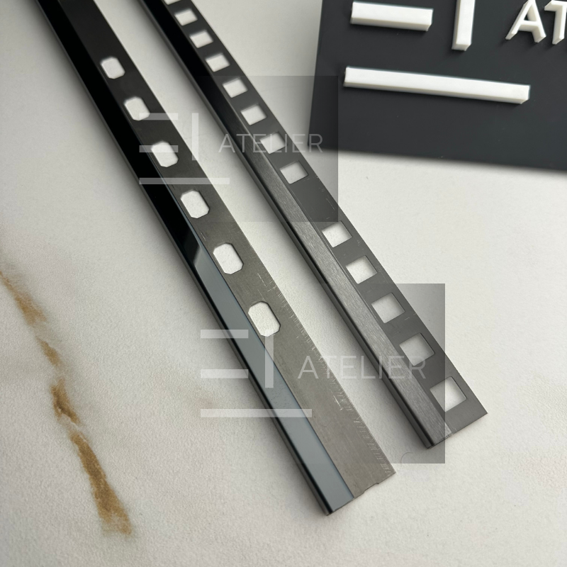 Profil Colt Exterior Semi-Patrat Inox Negru Mat 10mm x 2700mm - EL Atelier