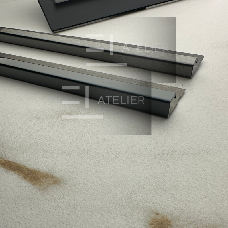 Profil Colt Exterior Semi-Patrat Inox Negru Mat 10mm x 2700mm - EL Atelier