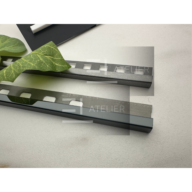 Profil Colt Exterior Semi-Patrat Inox Negru Mat 10mm x 2700mm - EL Atelier