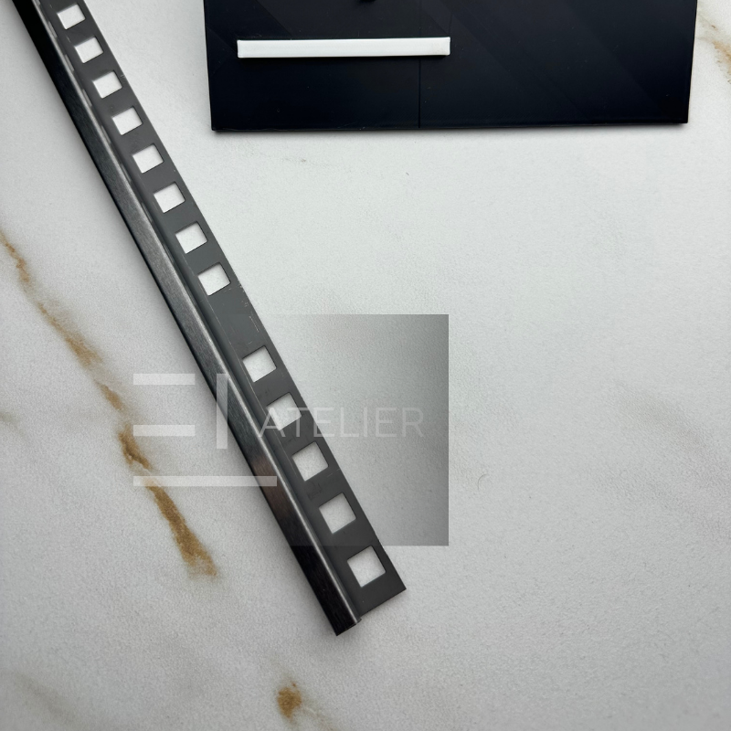 Profil Colt Exterior Semi-Patrat Inox Negru Mat 10mm x 2700mm - EL Atelier