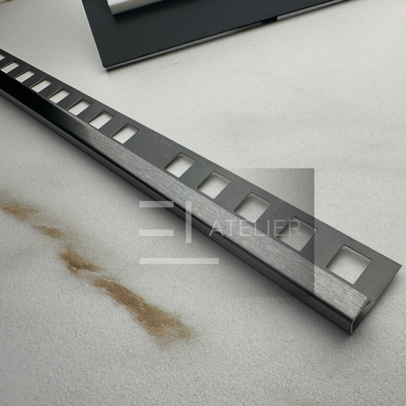 Profil Colt Exterior Semi-Patrat Inox Negru Mat 10mm x 2700mm - EL Atelier