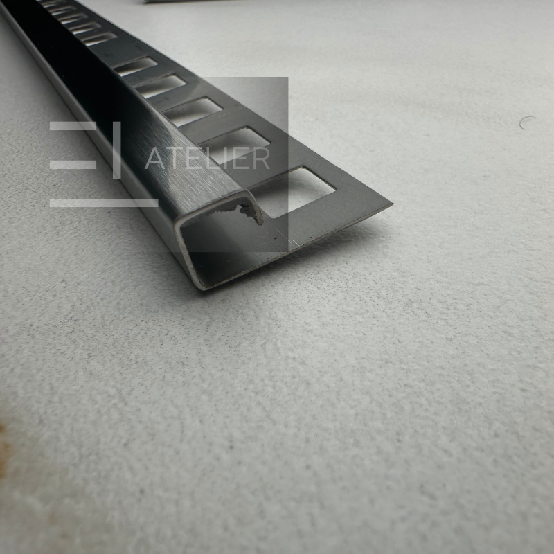 Profil Colt Exterior Semi-Patrat Inox Negru Mat 10mm x 2700mm - EL Atelier