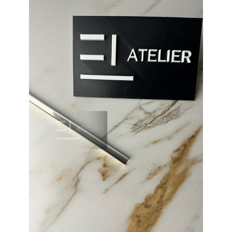 Profil U inox auriu lucios 10mm aplicare finisaj margini mobilier elegant