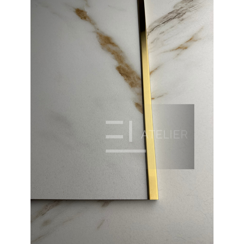 Profil Colt Exterior Semi-Patrat Inox Auriu Mat 10mm x 2700mm - EL Atelier