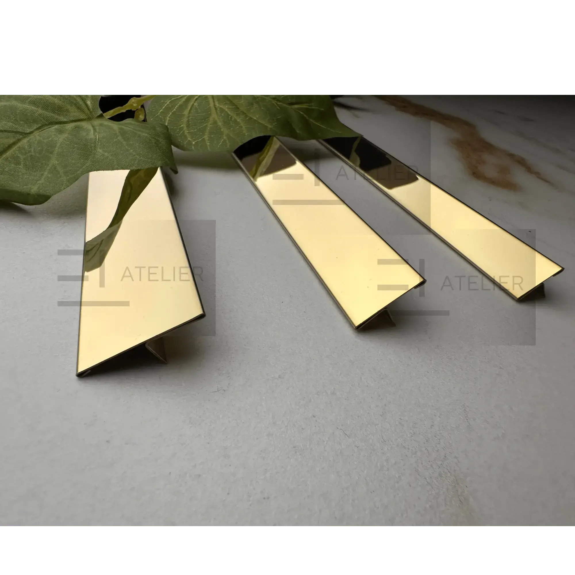 Profil T Auriu Lucios 15,20,30mm