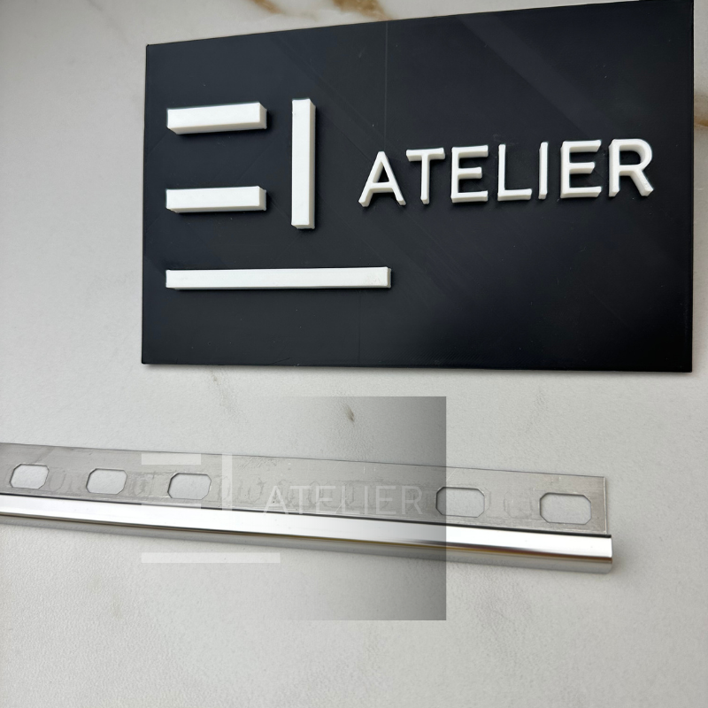 Profil Colt Exterior Rotund Inox Argintiu Lucios 10mm x 2700mm