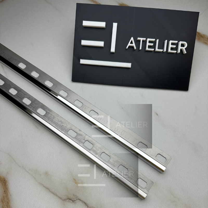 Profil Colt Exterior Rotund Inox Argintiu Mat 10mm x 2700mm