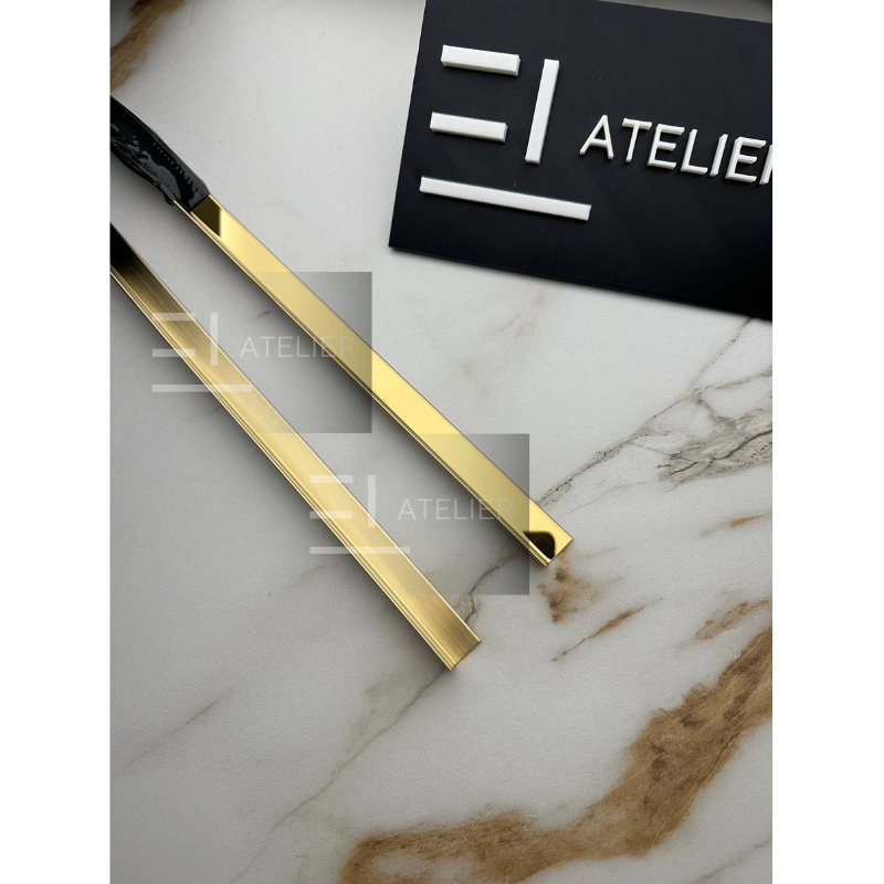 Profil L Interior Inox Auriu Mat 15x15mm x 2700mm - EL Atelier