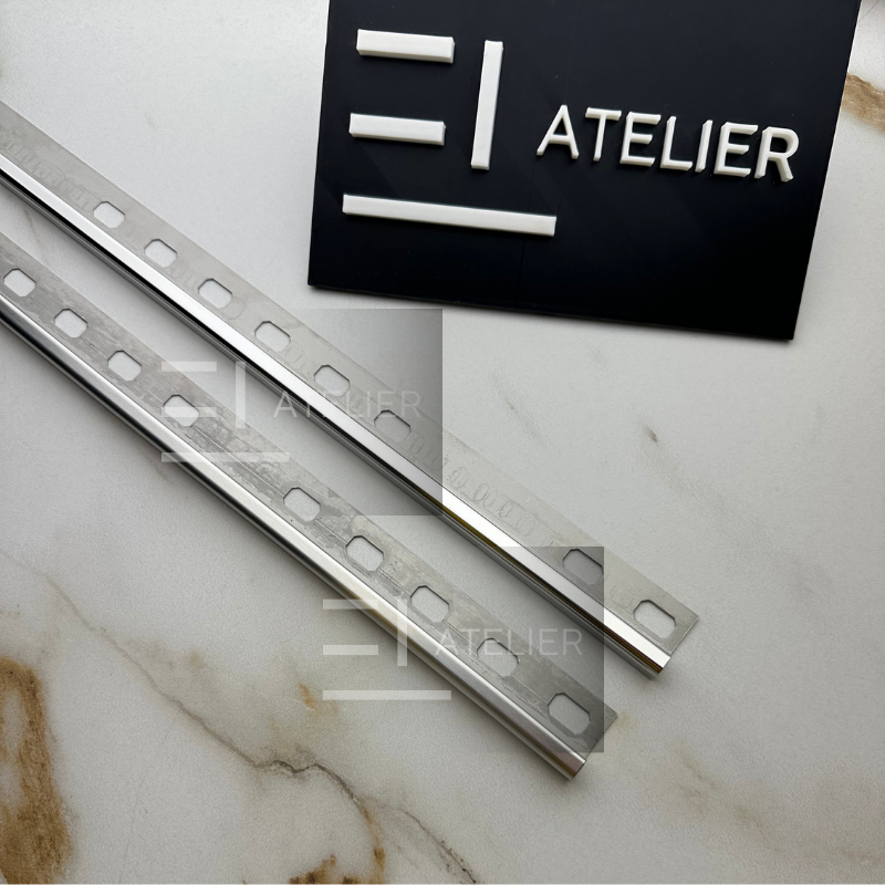 Profil Colt Exterior Rotund Inox Argintiu Mat 10mm x 2700mm
