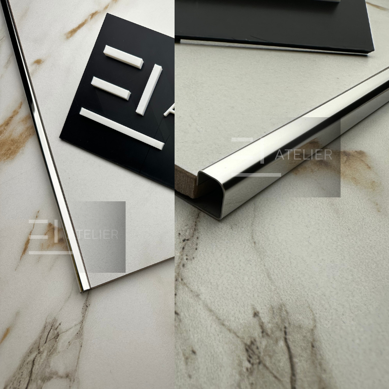 Profil Colt Exterior Rotund Inox Argintiu Lucios 10mm x 2700mm