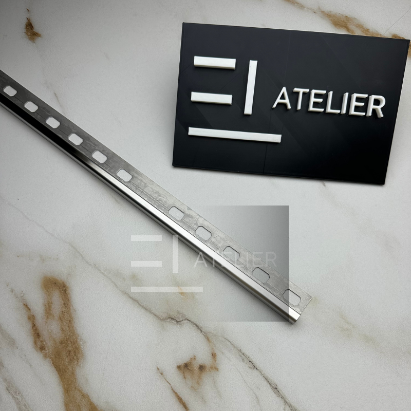 Profil Colt Exterior Rotund Inox Argintiu Mat 10mm x 2700mm