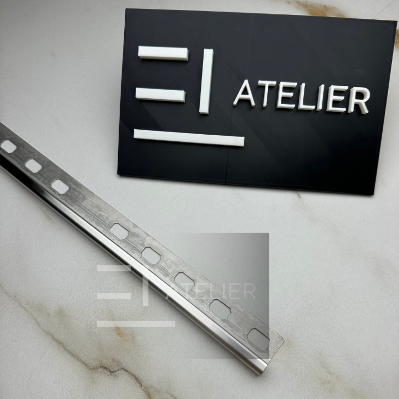 Profil Colt Exterior Rotund Inox Argintiu Mat 10mm x 2700mm