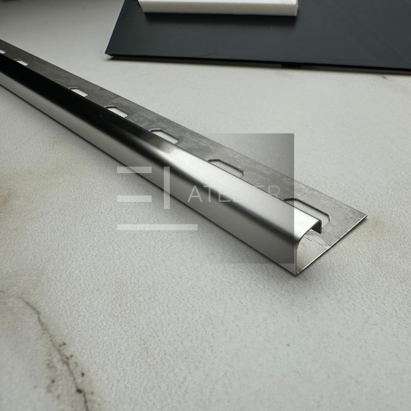 Profil Colt Exterior Rotund Inox Argintiu Mat 10mm x 2700mm