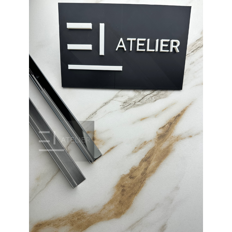 Profil L inox negru mat 15x15mm montaj profesional colțuri interioare