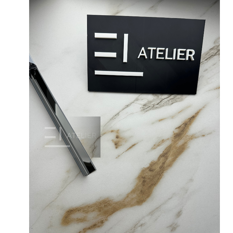 Profil colț interior inox negru lucios 15x15mm aplicare perete finisaj elegant