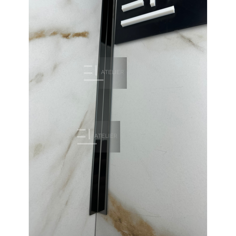 Profil L interior inox negru lucios 15x15mm finisaj premium design modern