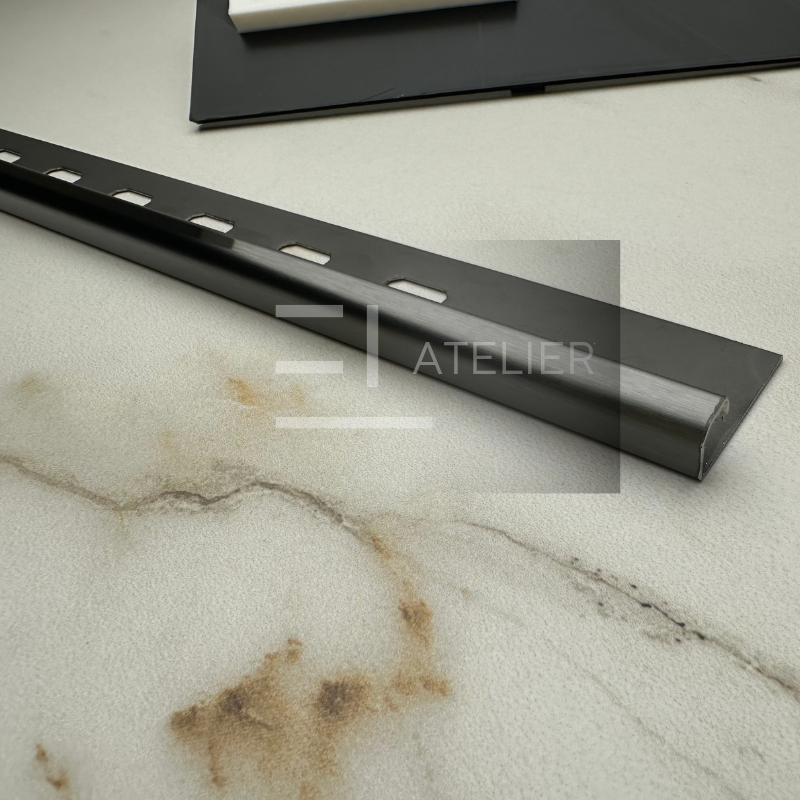 Profil Colt Exterior Rotund Inox Negru Mat 10mm x 2700mm