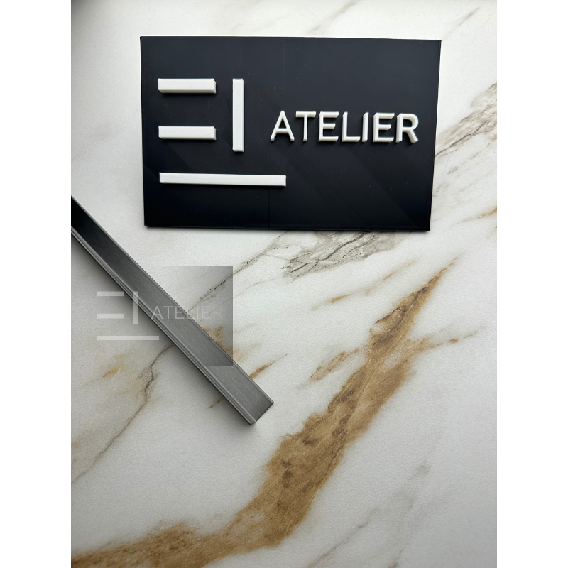 Profil decorativ colț inox negru mat rezistent umezeală coroziune