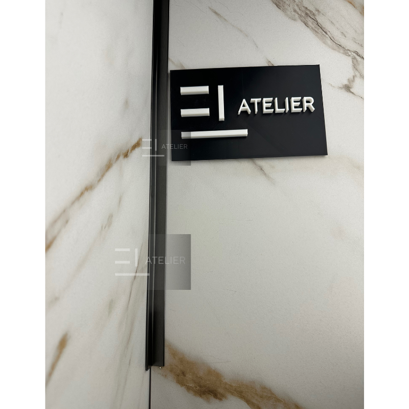 Profil L interior inox negru mat 15x15mm finisaj premium design modern