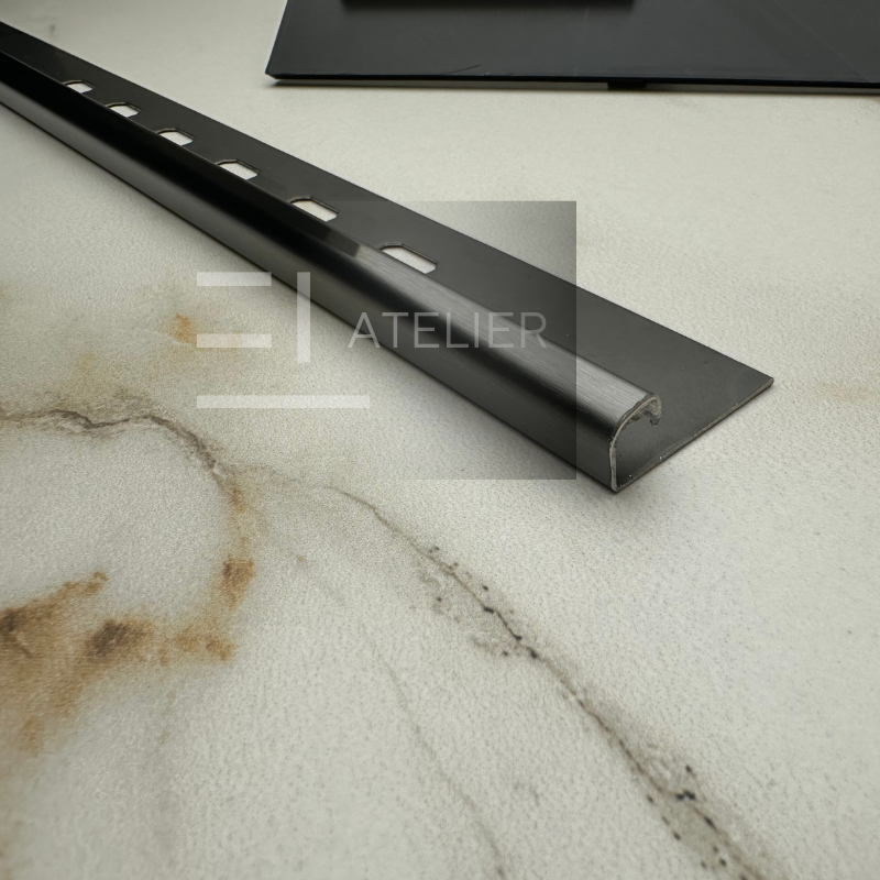 Profil Colt Exterior Rotund Inox Negru Mat 10mm x 2700mm