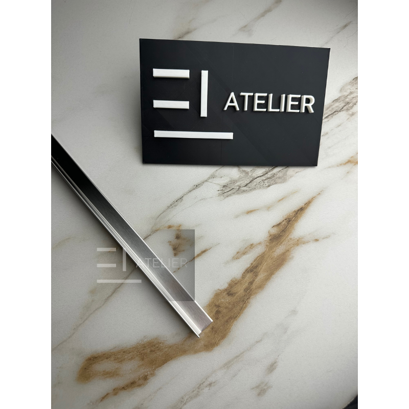 Profil L Interior Inox Argintiu Mat 15x15mm x 2700mm - EL Atelier