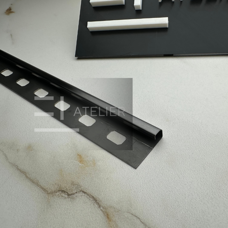 Profil Colt Exterior Rotund Inox Negru Mat 10mm x 2700mm