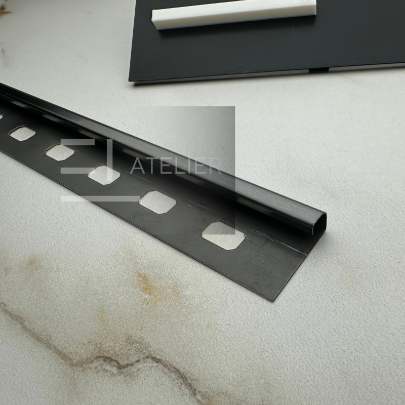 Profil Colt Exterior Rotund Inox Negru Mat 10mm x 2700mm