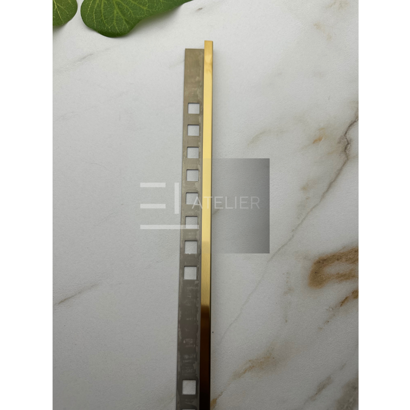 Profil Colt Exterior Inox Auriu Mat 10mm x 2700mm - EL Atelier